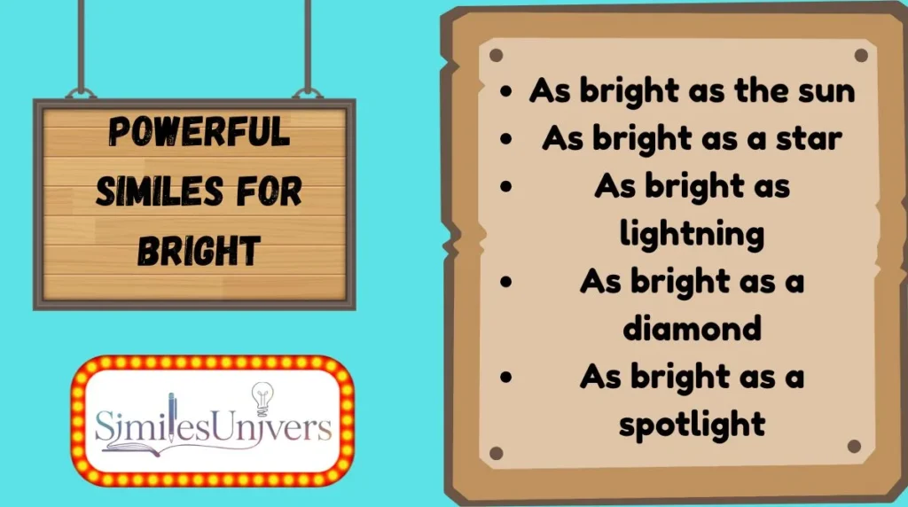 Powerful Similes for Bright