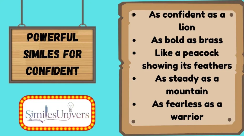 Powerful Similes for Confident