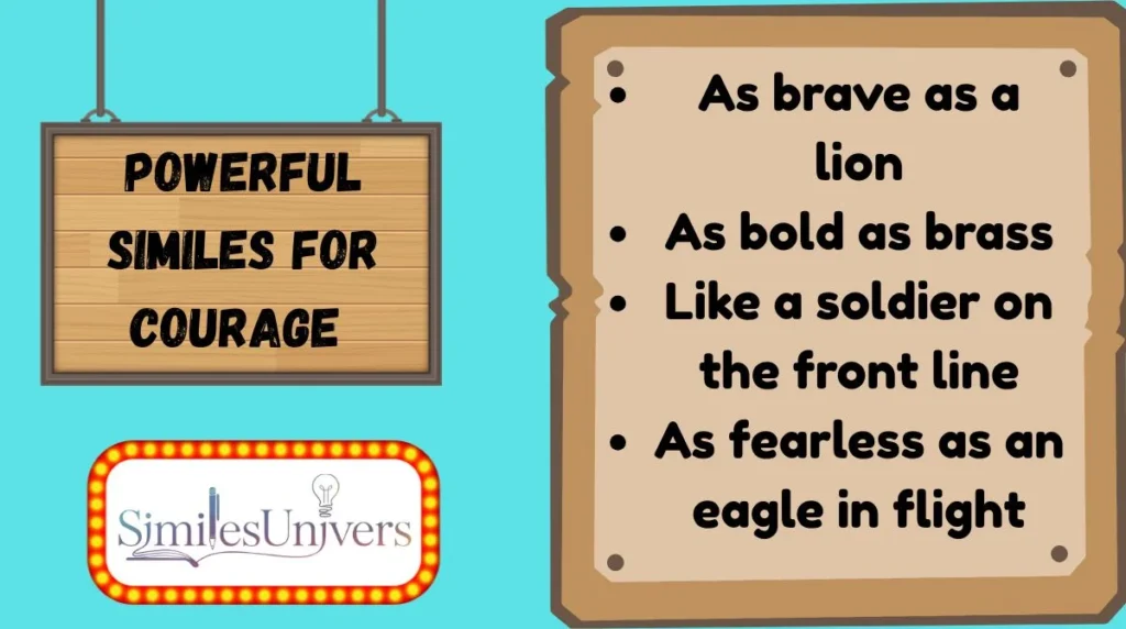 Powerful Similes for Courage