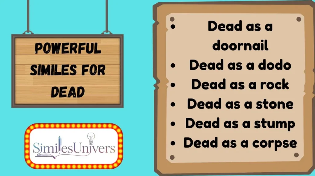 Powerful Similes for Dead