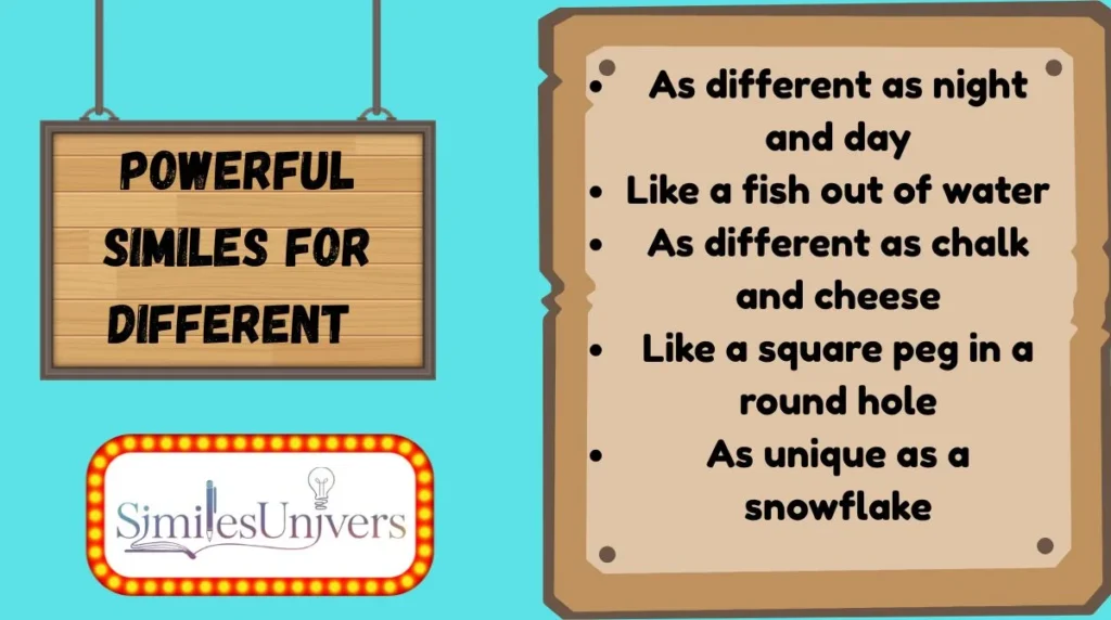 Powerful Similes for Different
