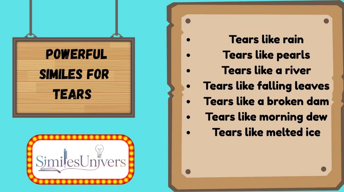 Powerful Similes for Tears