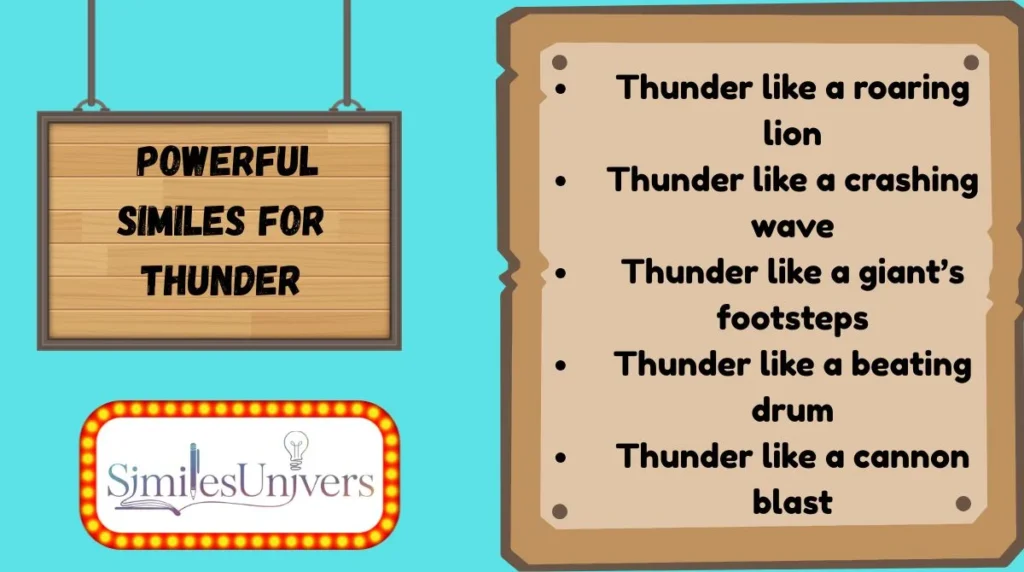 Powerful Similes for Thunder