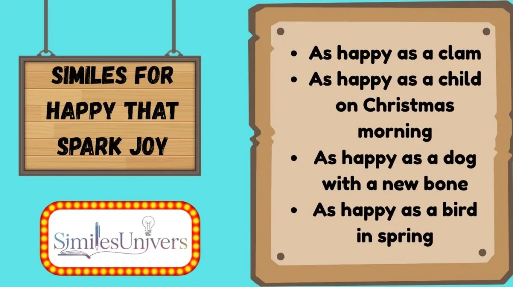 Similes for Happy That Spark Joy