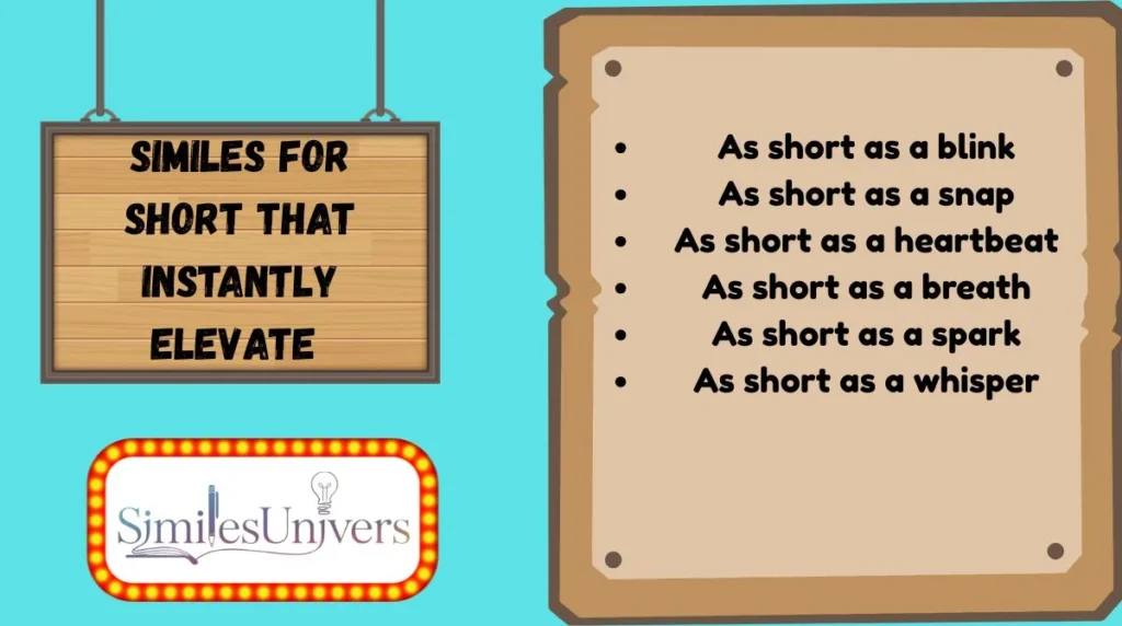 Similes for Short That Instantly Elevate