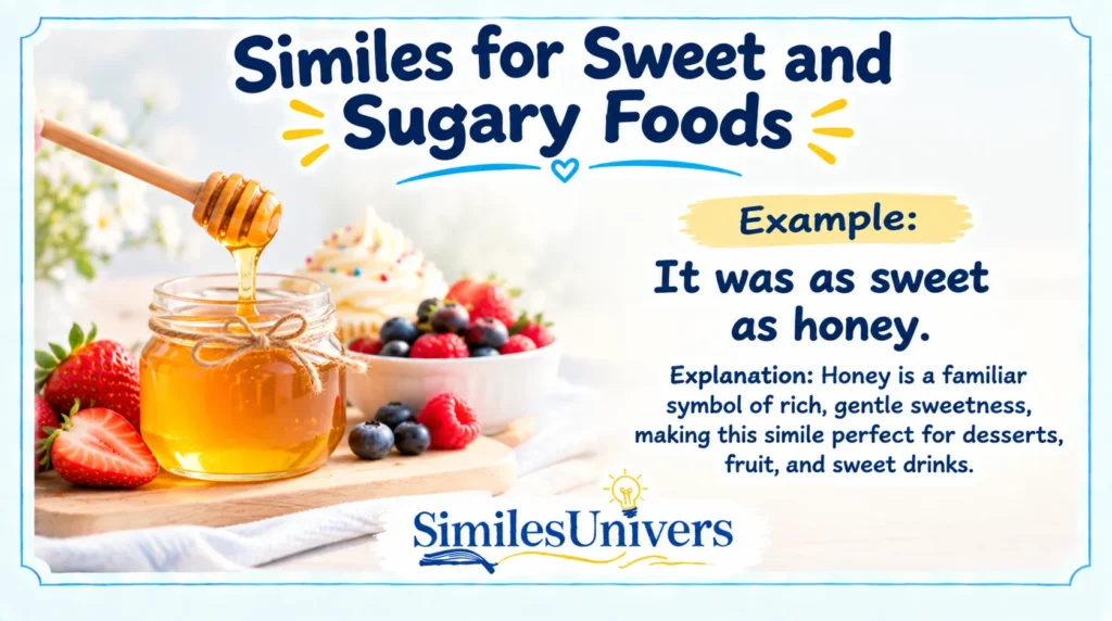 Similes for Sweet and Sugary Foods