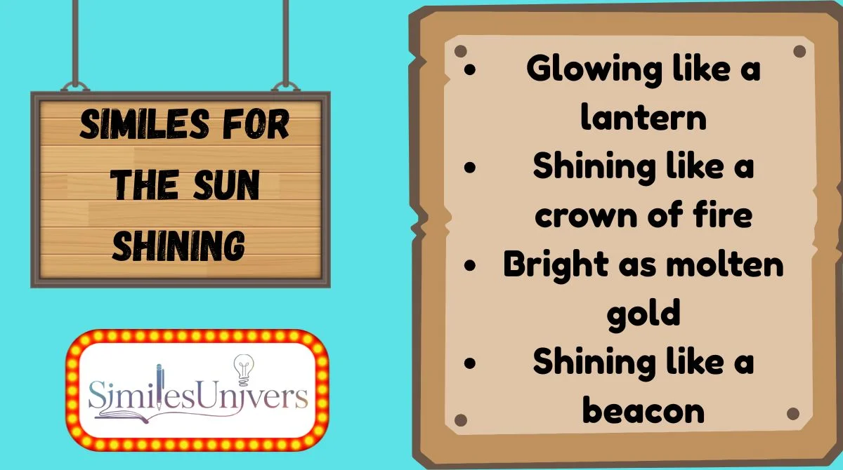 Similes for the Sun Shining