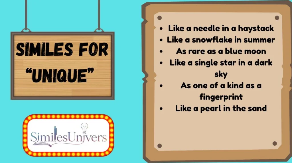 Similes for “Unique”