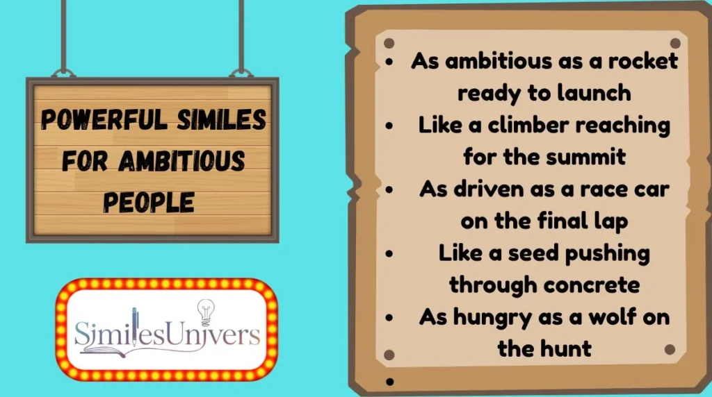 Powerful Similes for Ambitious People