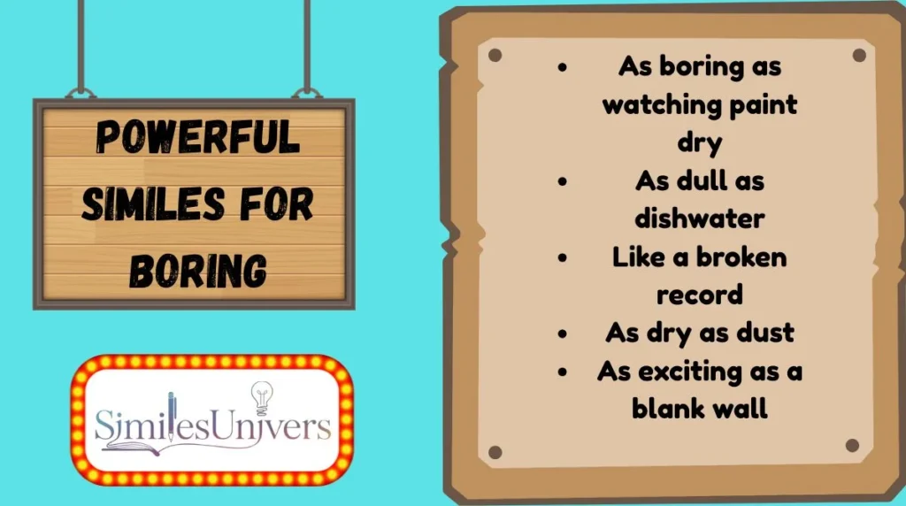 Powerful Similes for Boring
