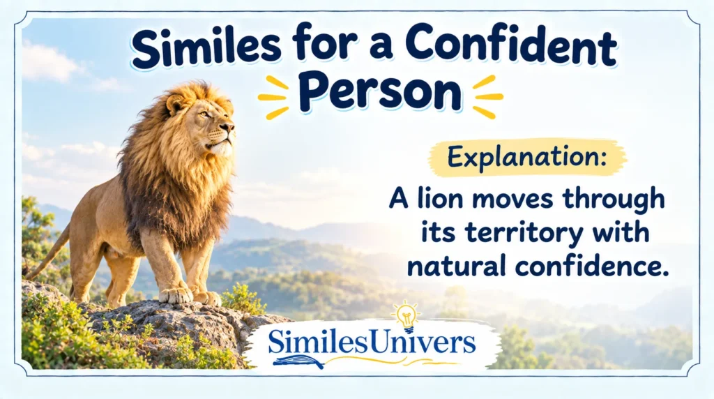 Similes for a Confident Person