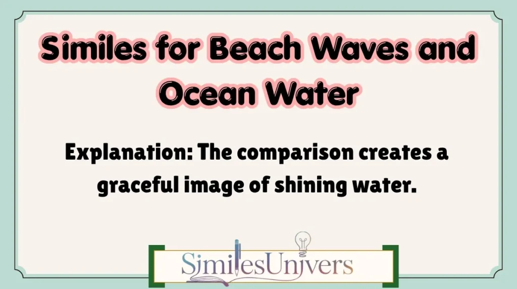 Similes for Beach Waves and Ocean Water