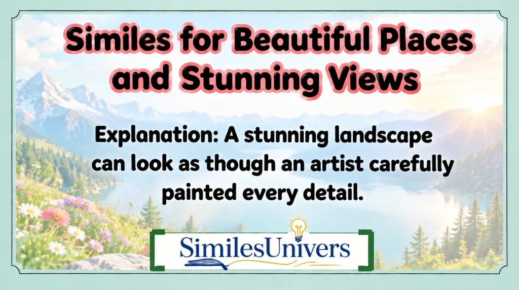 Similes for Beautiful Places and Stunning Views