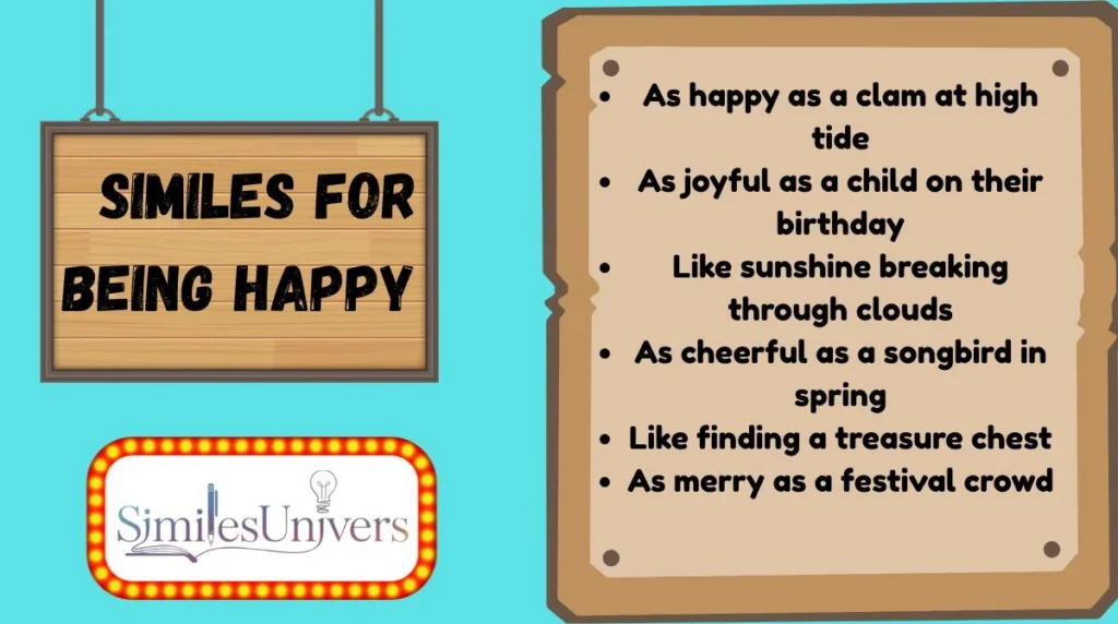 Similes for Being Happy