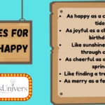 Similes for Being Happy