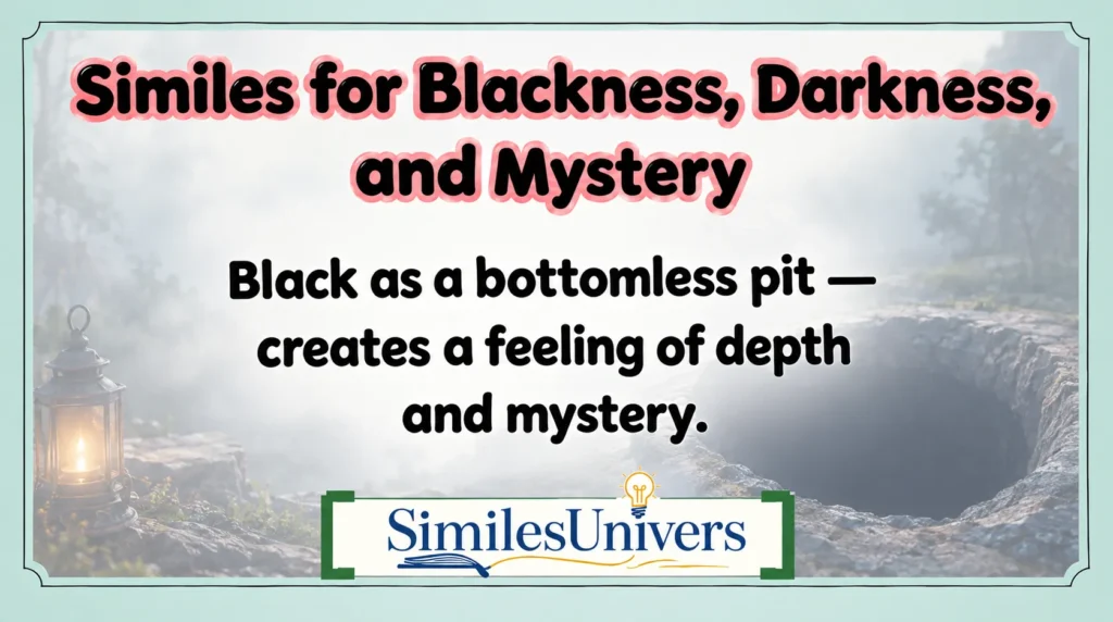 Similes for Blackness, Darkness, and Mystery