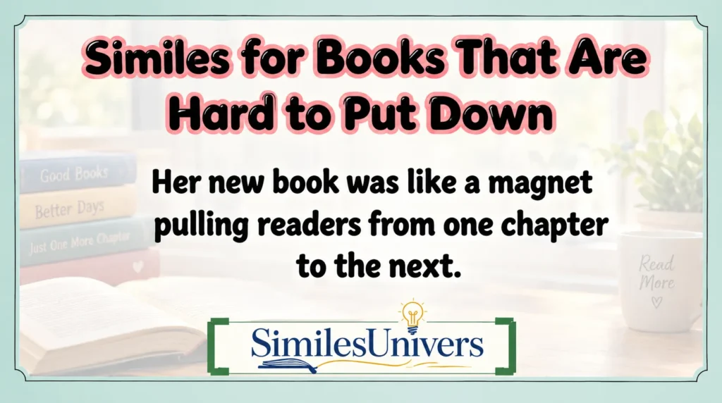Similes for Books That Are Hard to Put Down