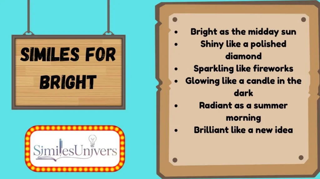 Similes for Bright
