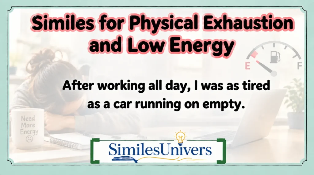 Similes for Physical Exhaustion and Low Energy