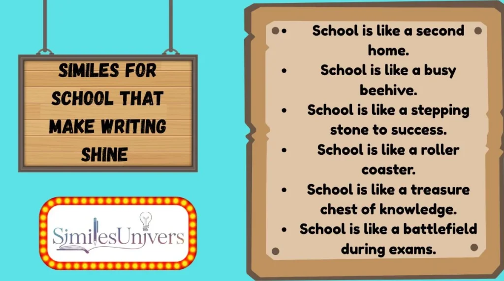 Similes for School That Make Writing Shine
