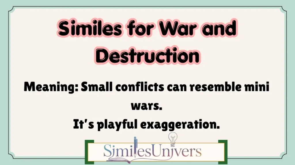 Similes for War and Destruction