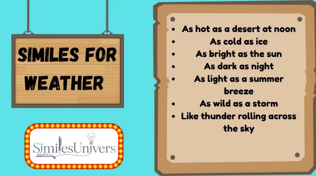 Similes for Weather