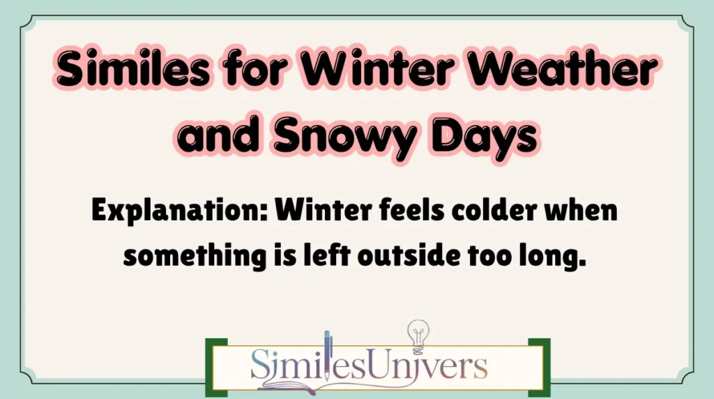 Similes for Winter Weather and Snowy Days