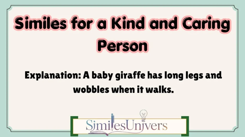 Similes for a Kind and Caring Person