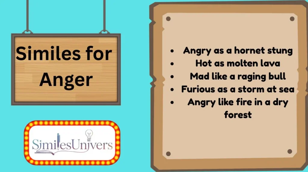 Similes for Anger