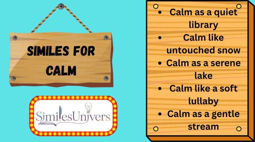 Similes for Calm