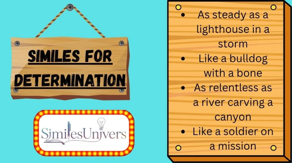 Similes for Determination