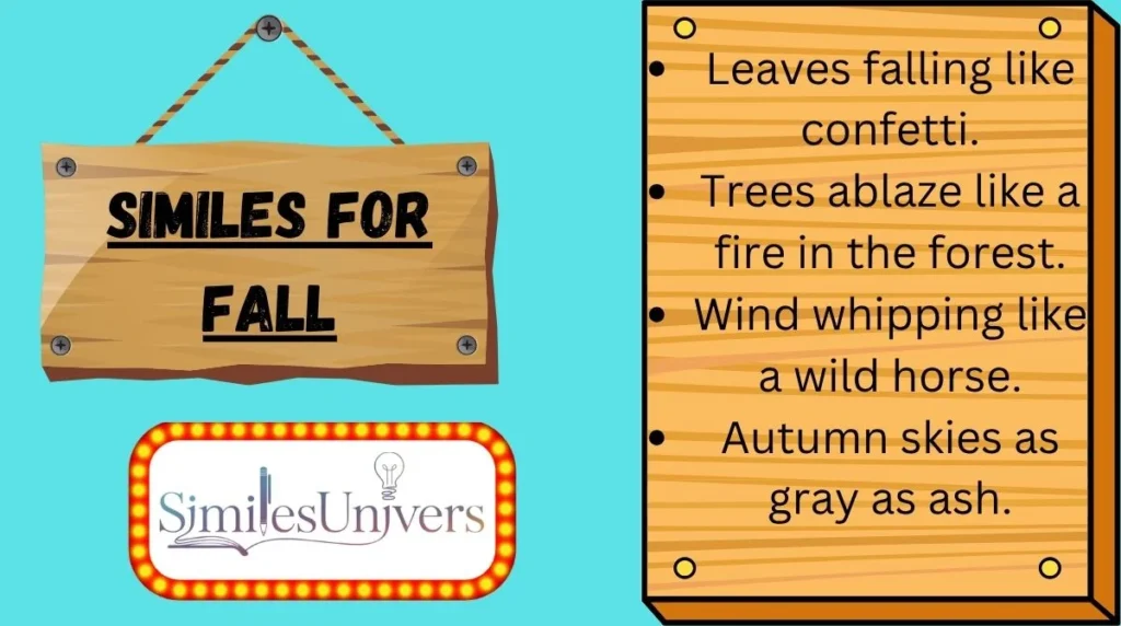 Similes for Fall