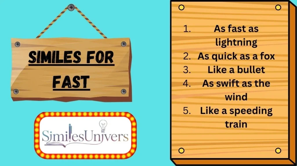 Similes for Fast