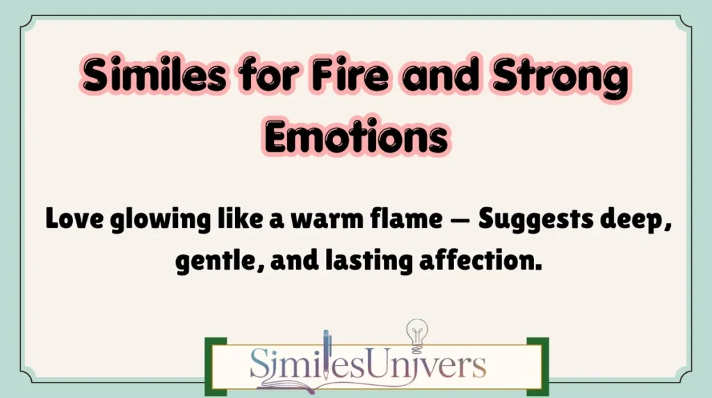 Similes for Fire and Strong Emotions