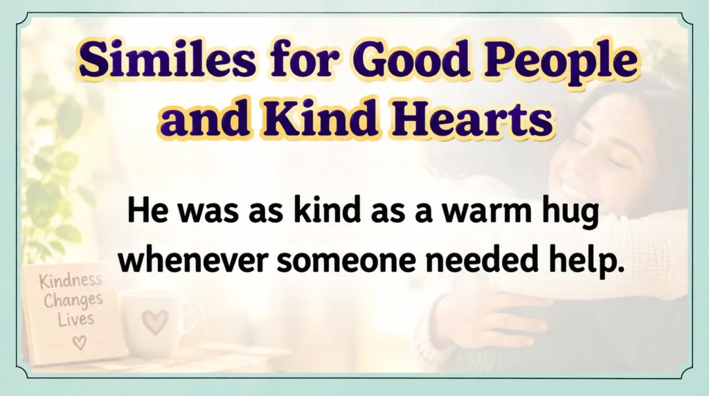 Similes for Good People and Kind Hearts