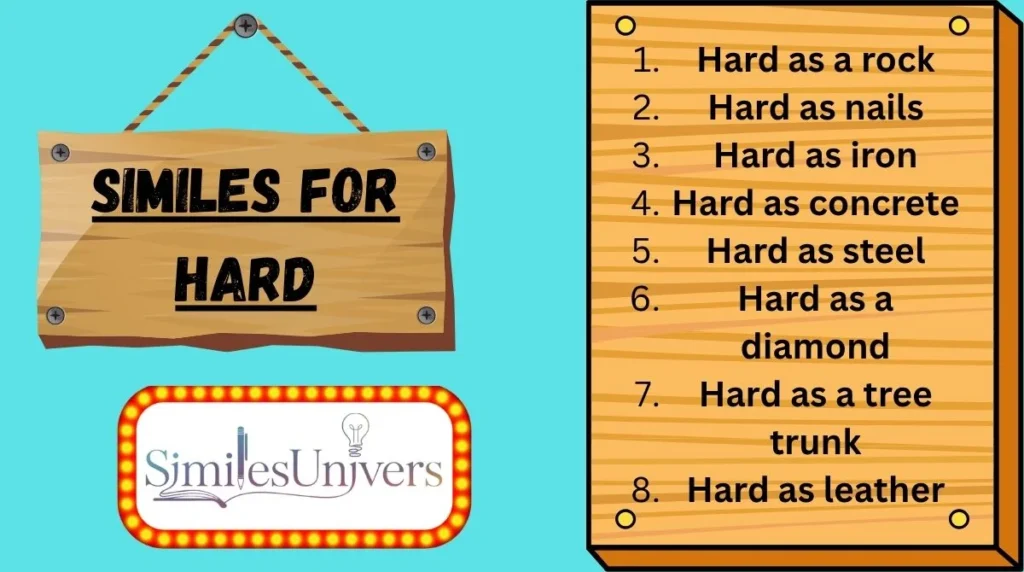 Similes for Hard