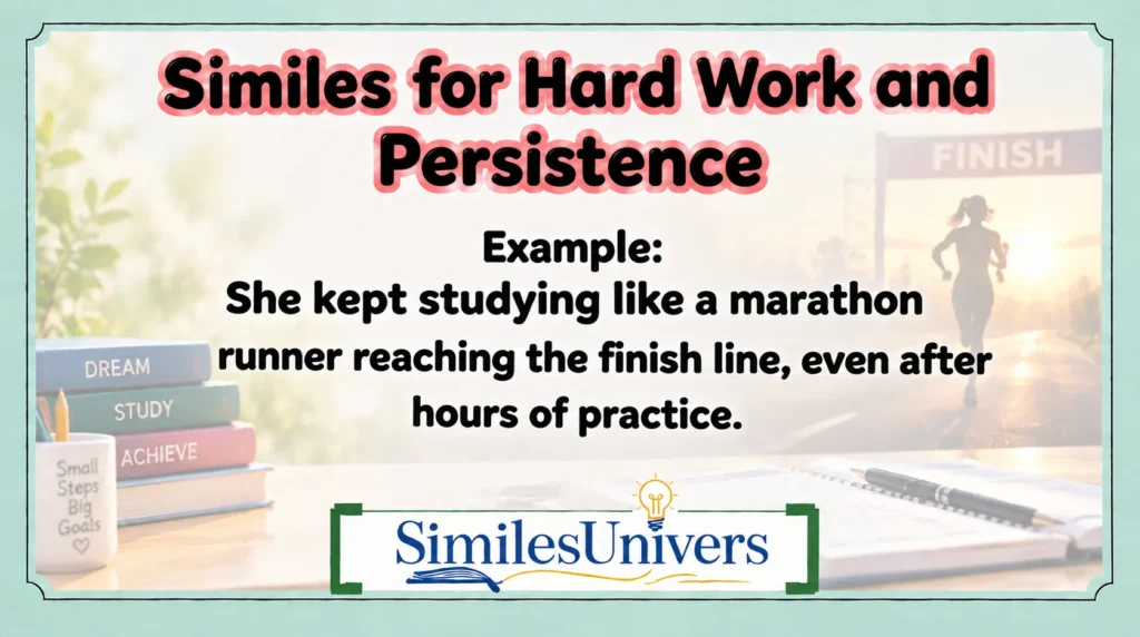 Similes for Hard Work and Persistence