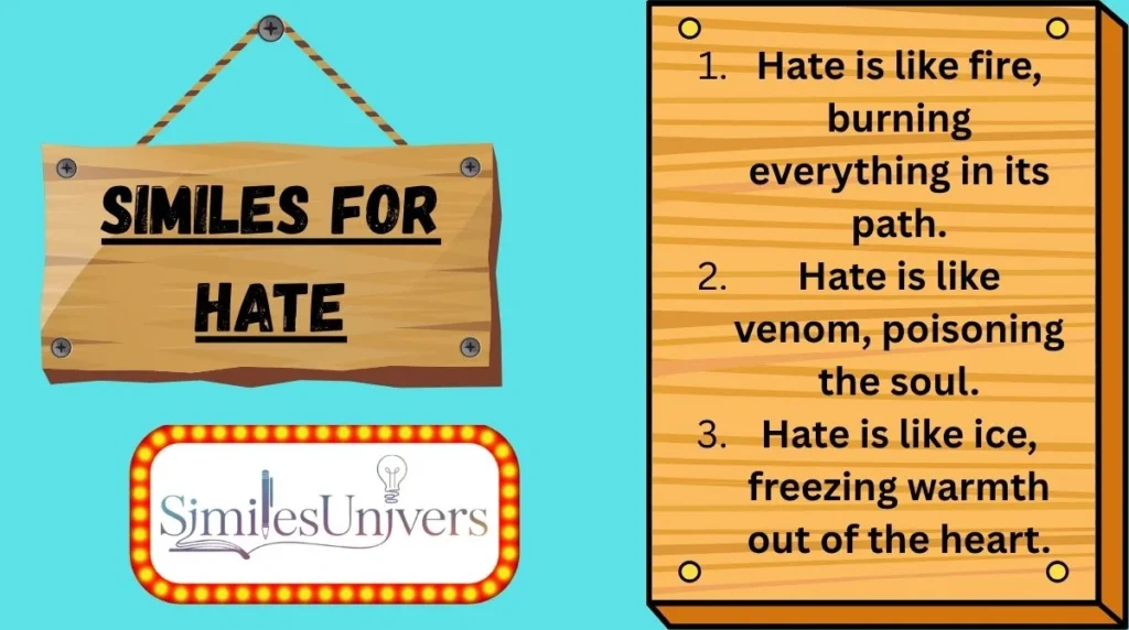 Similes for Hate