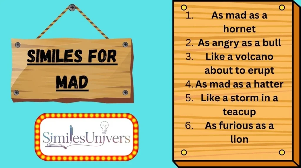 Similes for Mad