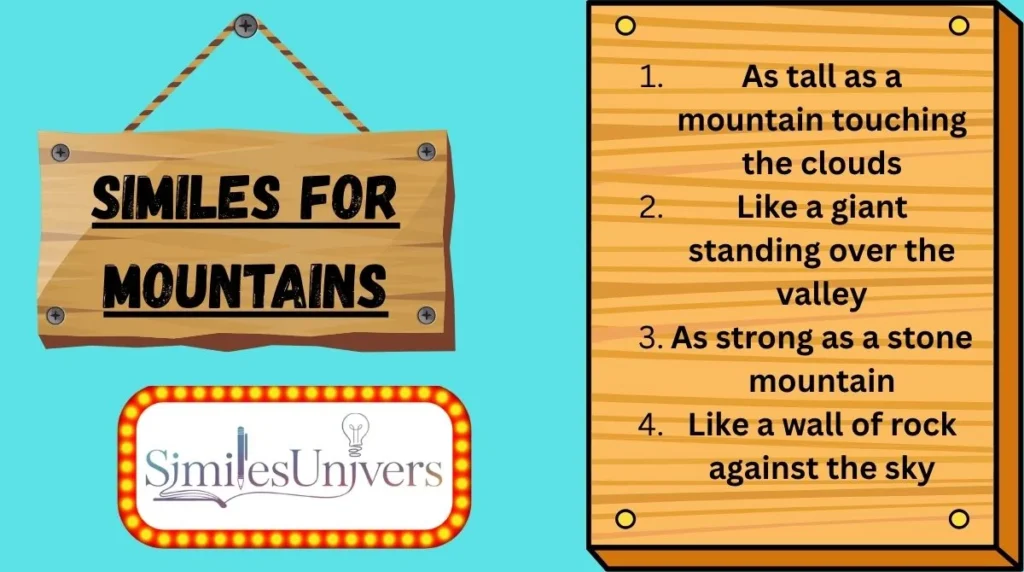 Similes for Mountains