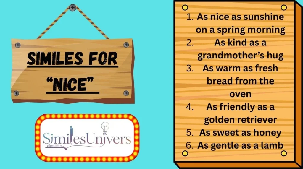 Similes for “Nice”