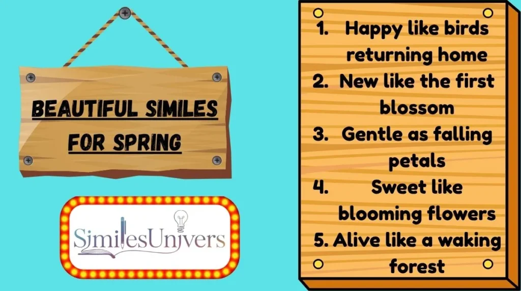 Beautiful Similes for Spring