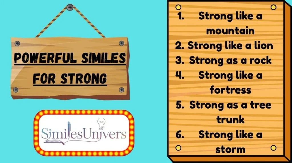 Powerful Similes for Strong