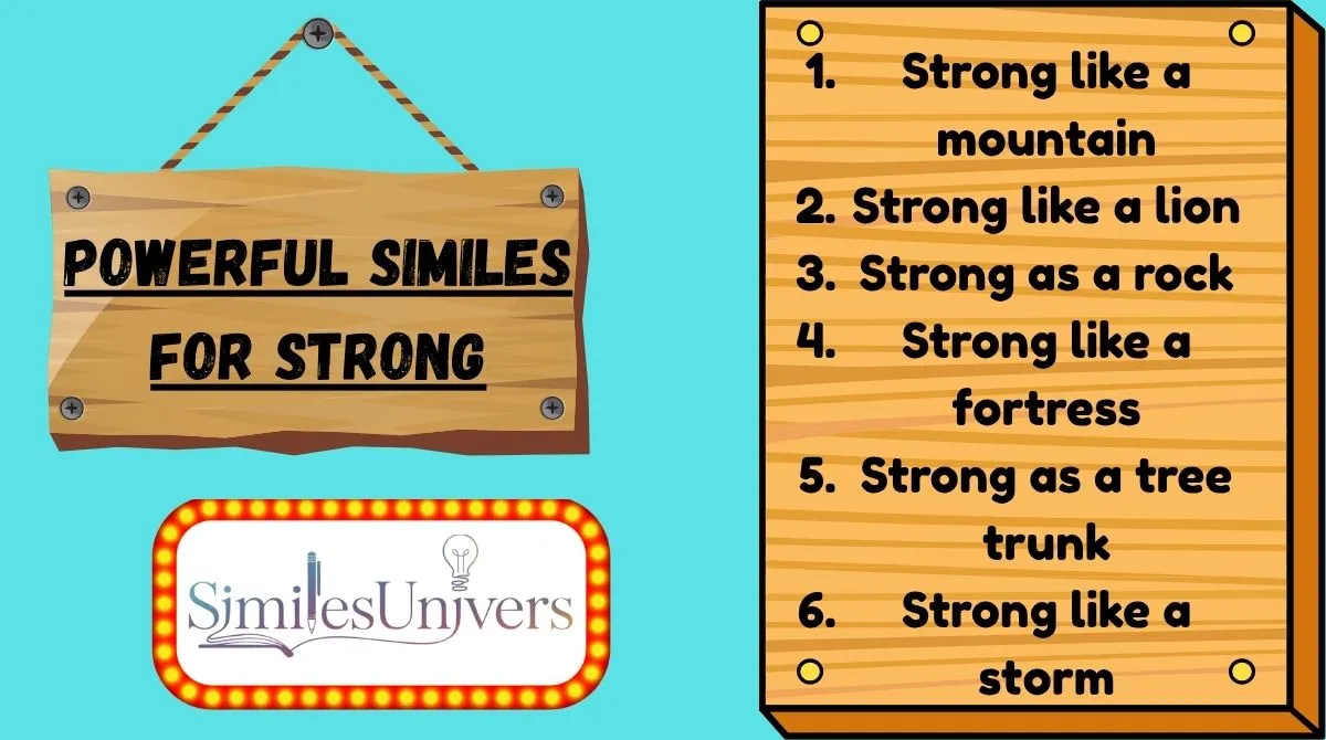 Powerful Similes for Strong