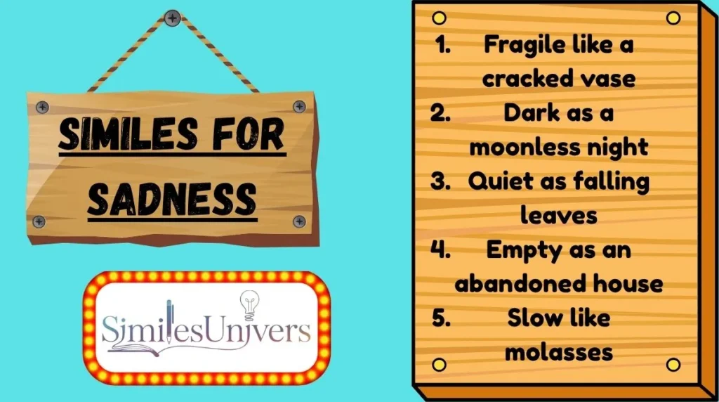 Similes for Sadness