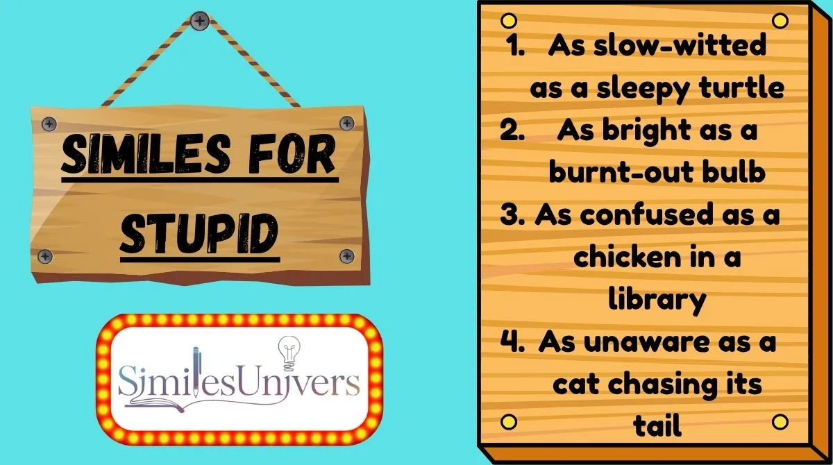 Similes for Stupid